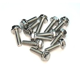 M6 (6mm x 20mm) Flanged Hex Set Screw (Fully Threaded Bolt) - A2 Grade Stainless Steel (pack of 10)