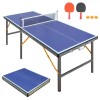 5ft Mid-Size Table Tennis Table Foldable & Portable Ping Pong