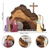 Ghzste Easter Resurrection Scene Ornament Easter Scene Wooden Decoration Easter