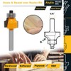Akylin Round Over Router Bits 1/4 Inch Shank,Radius 1/8" Roundover
