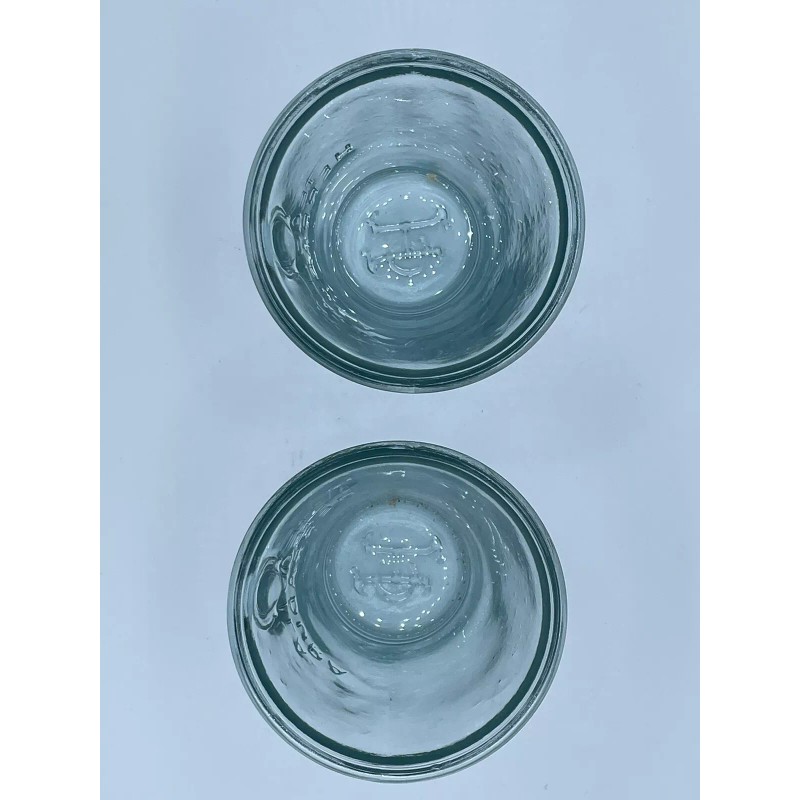 Herradurra Set of 2 Tequila Herradura Rocks Glasses Clear Blue/Green
