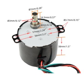 CHANCS 50KTYZ Synchronous Motor AC 110V 15/18RPM Gear Box Motor for School Project