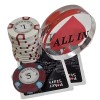 ChipDaddy 3" Acrylic All-In Button - Red Spade Dealer Marker