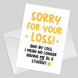 RED OCEAN Funny Leaving School Nursery College Card For Teacher, Goodbye Leaving Card, Novelty Card For Teachers, End of Term Leaving Card, Leavers Card For Teacher, Teaching Assistant