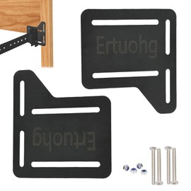 Ertuohg 2Pcs Bed Frame Brackets for Headboard, Headboard Adapter Kit, Bed Frame Adapter/Connector Plate, Adjustable Headboard Attachment for Metal Bed Frame