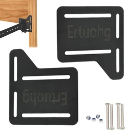 Ertuohg 2Pcs Bed Frame Brackets for Headboard, Headboard Adapter Kit, Bed Frame Adapter/Connector Plate, Adjustable Headboard Attachment for Metal Bed Frame