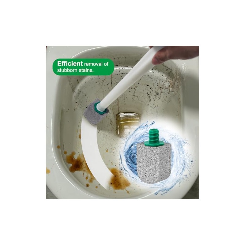 Pumice Stone Toilet Bowl Cleaner with Long Handle - 10