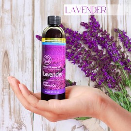 8oz and 2oz Lavender Fragrance Oil Set by Mystic Romance (Two Bottles, one with Dropper) for Ultrasonic Diffuser, Oil Burners, and Potpourri (Pack of 2, Lavender)