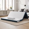 LINSY LIVING Folding Mattress Topper Queen, 4 Inch Trifold Mattress