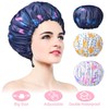 3 PCS Adjustable Shower Caps, Double Layer Waterproof Bathing Cap