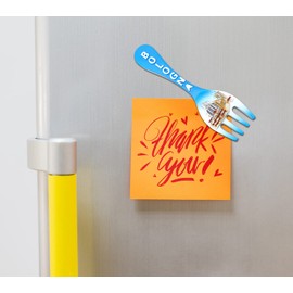 3D Magnet for Vintage Refrigerator Fork Italy Flag, Fridge Magnet, Bologna City Decoration for Magnetic Whiteboard, Home and Kitchen, Office