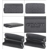 Coach FCY405 CY405 Long Wallet, Charcoal x Black, Signature, Coated