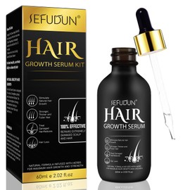 Hair Growth Serum with Biotin,100% Veganic Hair Oil,60ml Hair Growth Oil for Promote Natural Hair Growth,Stop Hair Loss and Thinning and Strengthen for Hair Regrowth,Nursing Scalp