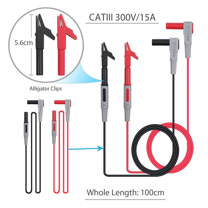 AMTOVL Multi Test Leads Kit, 12 in 1 Super Multimeter
