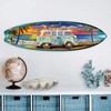 24-inch VW Surf Van at the Beach Wall Art, Handcrafted