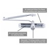BRINKS Commercial - Heavy Duty Commercial Door Closer, Aluminum Finish