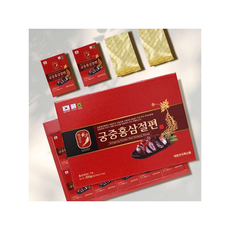 한삼수 6년근 궁중홍삼 절편 20gx10포 건강을 선물하세요~ Hansamsu 6-Year-Old Royal