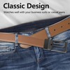 SUNYA Leather Belt for Men. 1 1/3" For Mens Dress