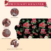 Arquiel Christmas Red Flower Stretch Sofa Cover, 4 Pieces Soft