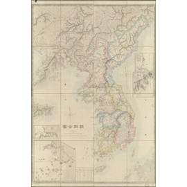 24"x36" Gallery Poster, map of korea 1875