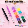 1800pcs 3mm Jelly AB Flatback Nail Art Rhinestones, Resin 3D