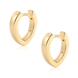 ALEXCRAFT Gold Small Hoop Earrings for Women Hypoallergenic 14K Goldplated Hoop Earring Sterling Silver 925 Elegant Lightweight Tiny Small Gold Cartilage Huggie Hoop Oval Earrings for Girls Women