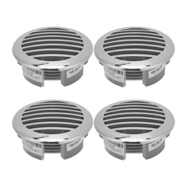 4Pcs Boats Airflow Vent Covers, 3.5inch Round Air Vent Cover Hood, 316 Stainless Steel High Polished Cap Boats Air Outlet Grill for Yachts RVs, Airflow Ventilation Cover