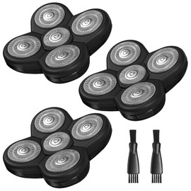 wotdmu 3-Pack Replacement Blades for Bald Men's Electric Head Shaver - Easy to Install & Clean, Durable Stainless-Steel Blades - Wet & Dry, Close & Bump-Free Shave for Head, Face & Body