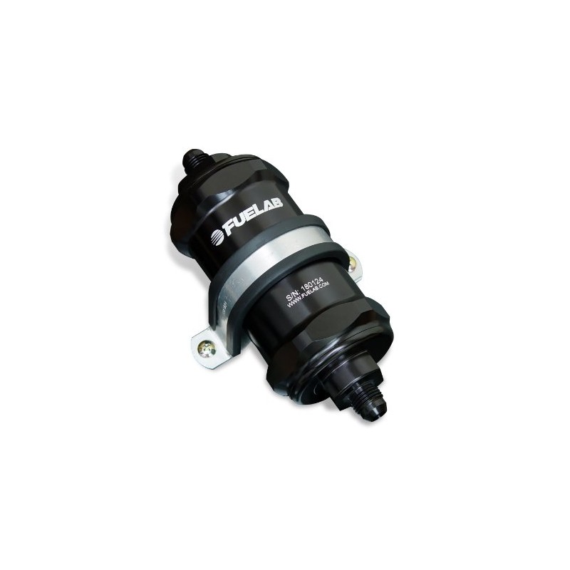 Fuelab 818011 Black 10 Micron Standard Length In-Line Fuel Filter,Small