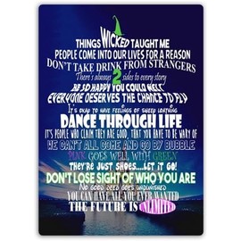 Things WICKED Taught Me - Metal Wall Sign Plaque Art Inspirational