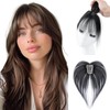 Rose bud 360°Cover Bangs Hair Clip in Bangs 100% Real