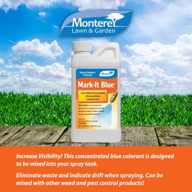 Monterey Mark-It Blue Spray Solution Bundled with Measuring Spoon - Colorant Chemical Marker Dye - 16 Ounces