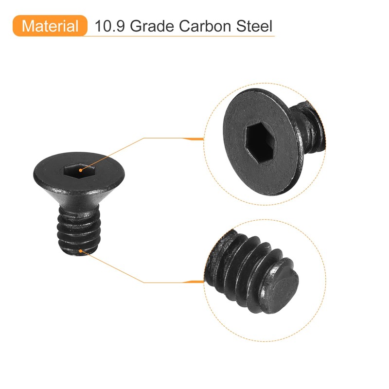 QUARKZMAN Pack of 20 Countersunk Screws #6-32 x 1/4 Inch
