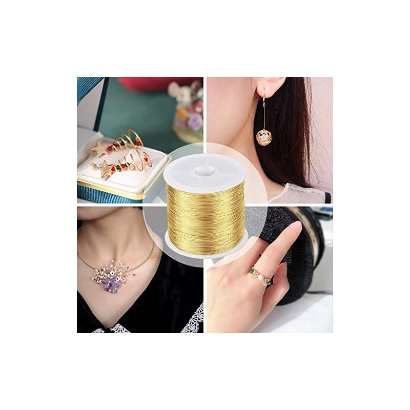 MIKIMIQI Jewelry Wire - 328Ft, 26 Gauge, Tarnish Resistant, Copper,