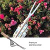 CHEOTIME 2 Pack Garden Hand Weeder 12.1" Long Handle Stainless
