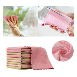 5 Pack of Fish Scale Microfiber Cleaning Cloth 40x30cm, Lint Free Dusting, Multifunctional Streak Free, Highly Absorbent, Reusable, Ideal for Kitchen Home Office Workshop Glass & Car Polishing