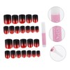FOMIYES Elegant Gradient Nails Decal Stickers Set 48pcs Pre-glued Fake