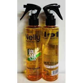 2-Pack Nelly Professional ~ Gold 24 Keratin Hair Treatment 6.76 fl oz Each