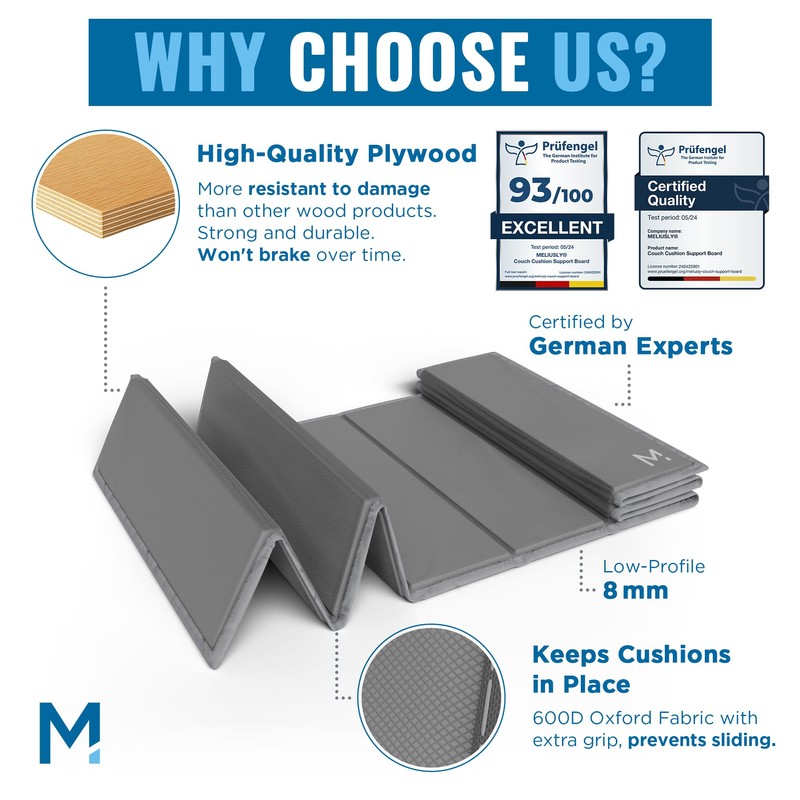 Meliusly Heavy Duty Couch Cushion Support for Sagging Cushions (24x72)
