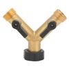 G3/4 Female Thread Connector Brass Ball Valve Hose 3‑Way Connector