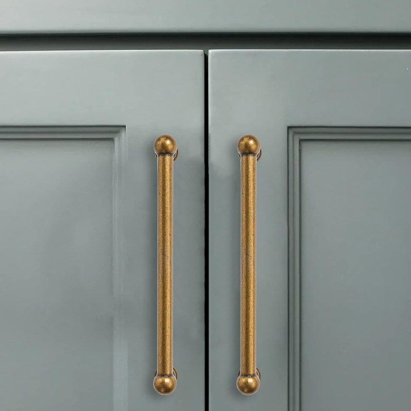 CABDM 2 Pack 6 Inch Solid Kitchen Cabinet Handles Antique