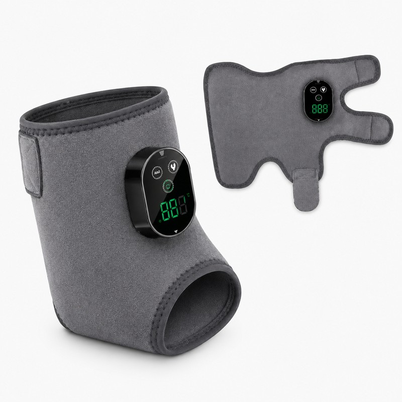 Rechargeable Ankle & Wrist Wrap with Adjustable Warmth and Vibration