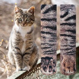 Cantustime Funny Socks Men Women Cool Print Crazy Funny Socks Funny Father's Day Gift Christmas Gift Ideas, Cat-03