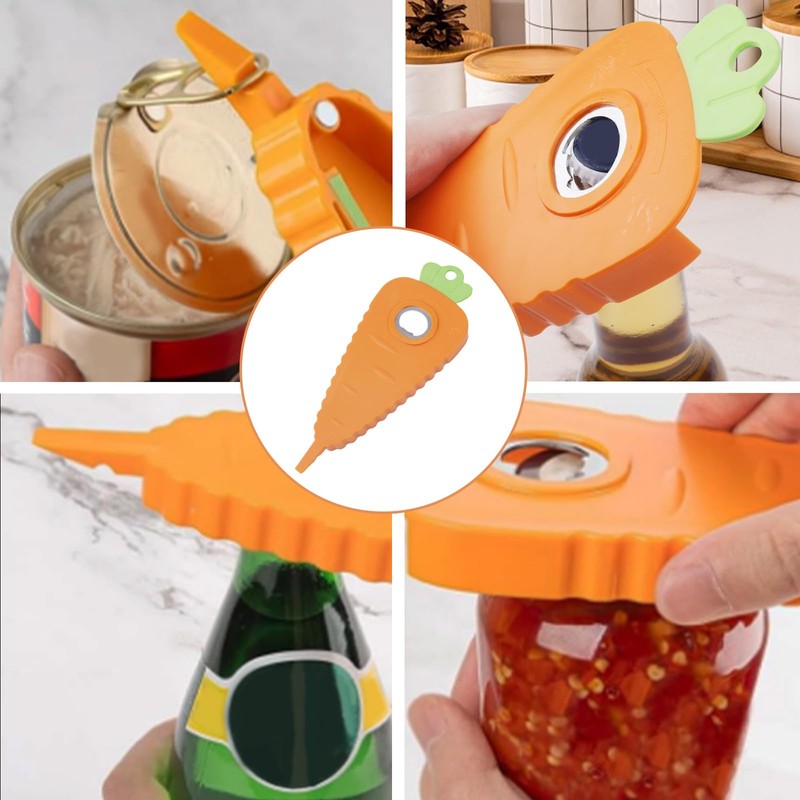 Carrot Shaped Magnet Jar Opener for Weak Hands, Multifunctional Magnetic
