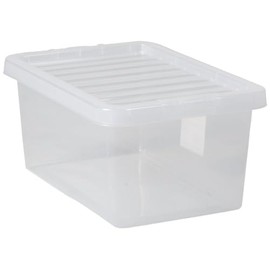Matangi Plus 11Litre Small Under Bed Crystal Clear Plastic Storage box with Clear Lid Stackable Organizing Box Transparent Container (1)
