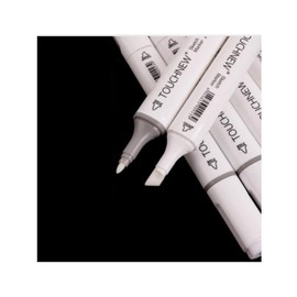 BEMLP 12 Colors Grayscale Art Marker Pen Double-Ended Sketch Markers Alcohol Based Ink Neutral Gray Tones Art Supplies for Sketching Shading Illustrating Drawing (12 Cool gery)