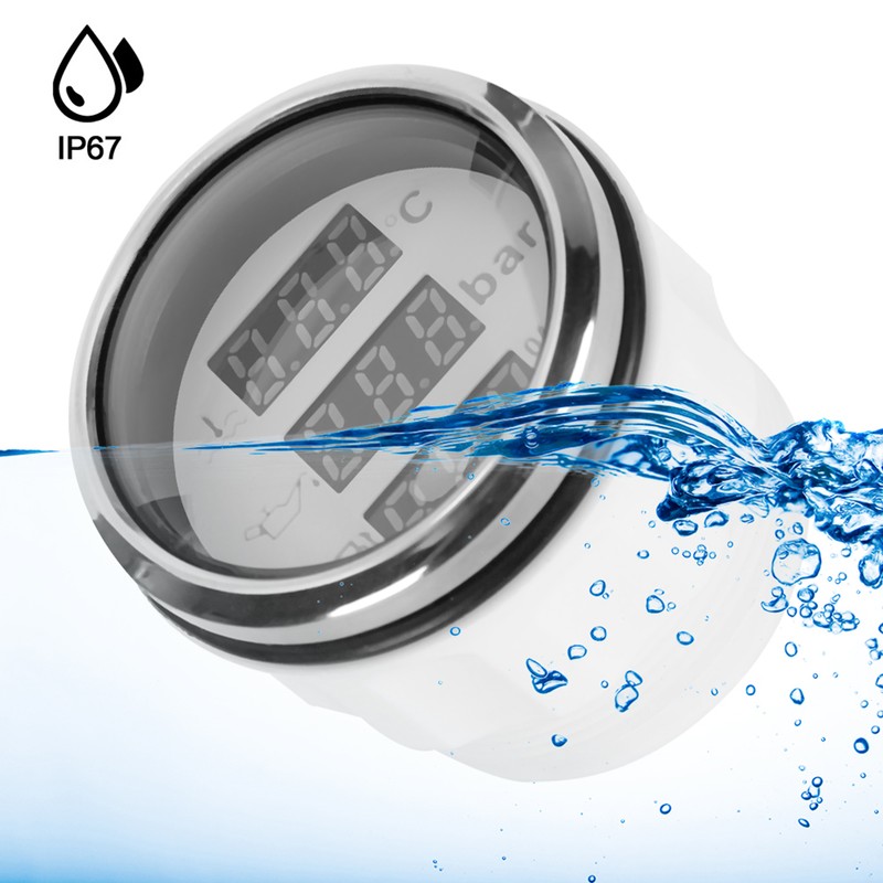 2in 3‑In‑1 Meter Cooling Water Temperature Oil Pressure Fuel Level