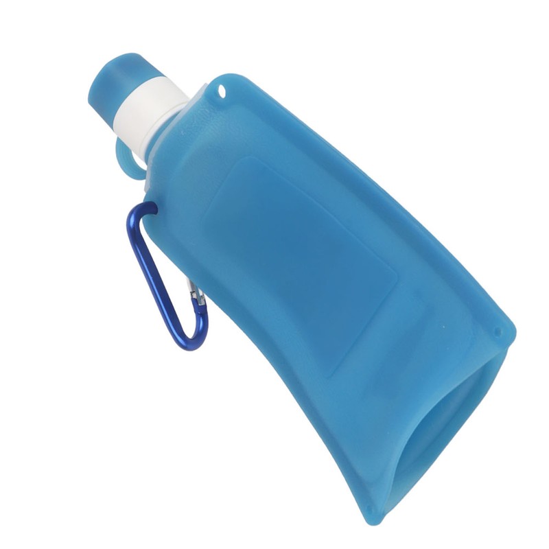 500ml Portable Foldable Water Bottles Collapsible Silicone Water Pouch for