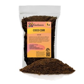 Premium Organic Coconut Coir Mix for Home Gardening - All Natural Soil Amendment - PH Balanced and Double Washed Coco Coir by Gardenera (1 Quart Bag)