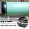 RULLINE 5" Flexible PVC Pipe Cap – w/Stainless Clamp, Black